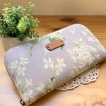 【ご予約品】リバティビニコアーカイブライラック長財布　グレー