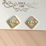 3色◻︎×パール イヤリング（ピアス）