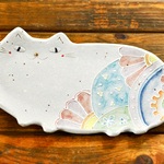 太猫皿 いっちん　HAPPY！パターン柄