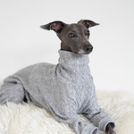 aran cotton knit rompers " gray or navy "
