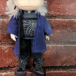 【コート】紫柄💜シンプルなモッズコート⭐︎オビツ11ねんどろいどどーる兼用
