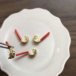 【デザインピアス】キルティング模様 フープ 裏カン付き♪4個入り