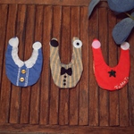 ミニミニ刺繍スタイ（Ｌ）｢おめかしスタイ 3点セットC｣