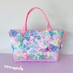 [Lサイズ]シャカシャカ ♡ ファスナー付きトート
