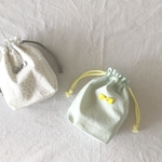 コップ袋　スモールドット&リボン