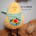 刺繍の入ったminiエプロン｢オムライス🥚（再販柄違い）｣