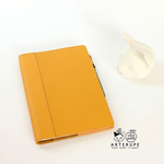 Poet A5ノート ほぼ日カズン サフラン 本革カバー シュリンクレザー使用