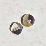 レジン アシンメトリーピアス <パープル>