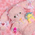 メルヘン城のシュガー姫🍬ライオンも一緒♪ロップイヤー　トイプードル✨ベビー✨赤ちゃん✨ゆめかわいい✨ファンシー✨レトロ✨ぬいぐるみ✨いぬ✨うさぎ　ペット　雑貨　