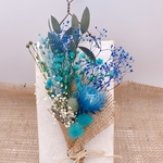 青色ミニブーケ♡（土台付き）