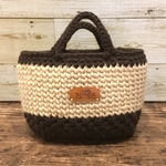 *+.ほっこり冬素材bag.+*   ビターチョコ×ベージュ