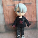 オビツ11 アウトフイット  チェックパンツ星長Tセット