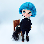 ふわふわブラックニット　６点セット