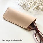 ◆メガネケース◆ 本革　上品　柔らか　眼鏡入れ　シンプル　プレゼント　ネイビー　ルビーレッド　ヌメ革　ギフトラッピング無料　ナチュラル　眼鏡ケース　ギフト　ケース　クリスマス