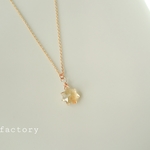 天然石とk14gfのnecklace スターカットシトリン