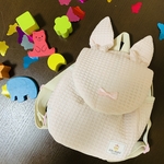 【受注制作】お名前刺繍　ウサギさんと一緒にお出かけ🐰