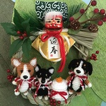 しめ縄飾り 🎌３匹ワンコ