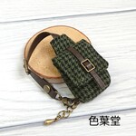 千鳥格子のボディバッグ(グリーン)