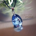 snow crystal オルゴナイト ネックレス  雪の結晶
