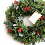 30センチリース＊プリザーブドフラワー＊クリスマスリース＊素敵シンプルレッドペッパー＊リース専用ボックス付き＊クリスマス リース