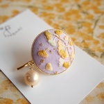 【在庫あり】刺繍　ポニーフックㅤイチョウ