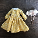 63 再販⭐︎黄色ワンピースとつけ襟セット　#ブライス