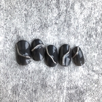 dark gray × シルバー　ニュアンスネイル