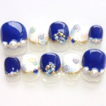 RUNA♪ベリショネイビーブルーコスモスネイルチップ
