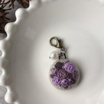 リネン刺繍　マスク　チャーム