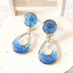 しずくのイヤリング アクアブルー F