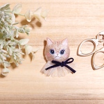 【再販】ネコの刺繍ブローチ  〜魅惑のcat  2〜