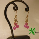 ピアス☆ カーネリアンのマロンブリオレットカットピアス（No.PR3068）