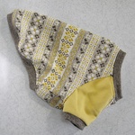 LL（胸46）フォークロア柄（黄）の袖付きトップス♪