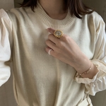 【SALE】グレーのミール皿リング（11号程度）