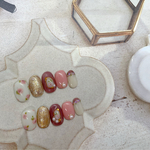 【送料無料】 バラネイル / おしゃれ 薔薇 大人かわいい 結婚式 ピンク パール 花 上品 ジェルネイル 綺麗 ネイルチップ 結婚式 お呼ばれ 女子 成人式