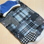 コーギー服　グランジデニム柄ブラック