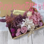 Purple Brown☆プリザ＆ドライフラワー☆花材セット