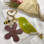 秋　お花好きなカナリヤと蜂ꕤ*.ﾟ🐝とレモンジェイド