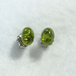 （1点もの）クロム・ダイオプサイドのスタッドピアス（7×5mm・チタンポスト）