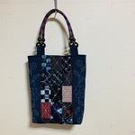 和布バック☆藍染ハンドメイド（ポーチ付き）