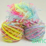 291★引き揃え糸お得セット☆20g×3個★手染め糸★引き揃え★オリジナル★ラッピング糸☆ぽんぽん☆ネオンカラー
