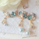 【37】冬春 可愛く 発色綺麗 カーディガン コートにも合わせて♡ピアス＊ネックレス
