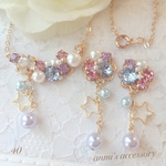 【40】委託人気♡星空 イルミネーション♡ピアス＊ネックレス