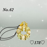 No.62   プレナイト×ムーンストーン×トパーズ　ストラップ