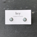 再販 ▽ ピアス ホワイトジェイド 天然石  [ アクア ]