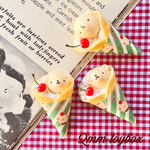 さくらんぼホイップくまクレープ【観賞用/ピアス/イヤリング】