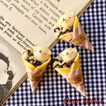 チョコバナナくまクレープ【ピアス/イヤリング】