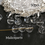 ☆【3866】50個 10ミリ Ice beads