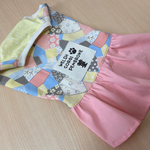 コーギー服　パッチワーク柄ベイビー色ワンピース