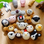 《受注生産》羊毛フェルト★コロコロ動物ストラップ 2